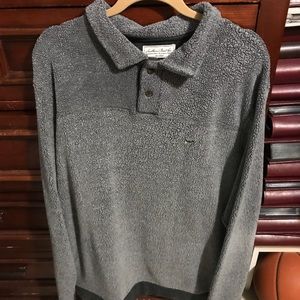Gray Southern Point Quarter Button Pullover Size XL